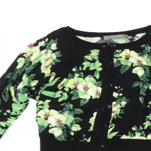 Oasis Womens Multicoloured Floral  Cardigan Jumper Size S