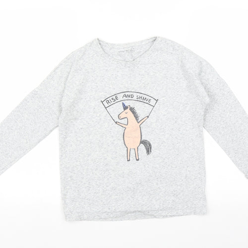 NEXT Girls Grey   Pullover Jumper Size 10 Years  - Horse