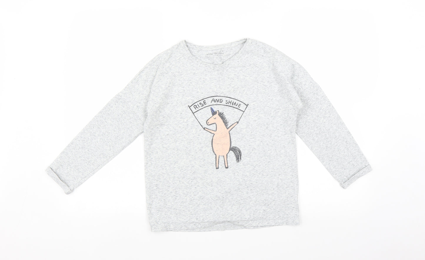 NEXT Girls Grey   Pullover Jumper Size 10 Years  - Horse