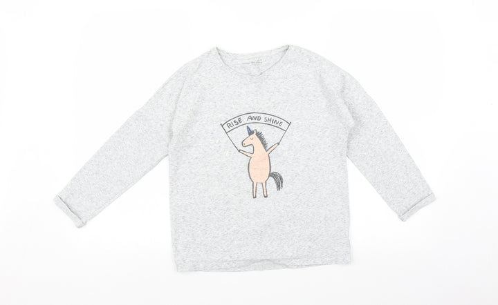 NEXT Girls Grey   Pullover Jumper Size 10 Years  - Horse