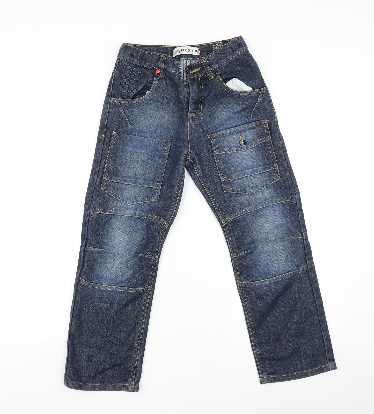 Ripstop Boys Blue   Straight Jeans Size 9 Years