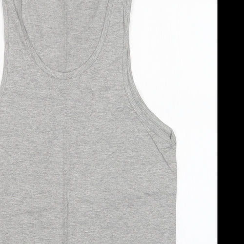 Authentic U-Wear Womens Grey   Basic Tank Size L