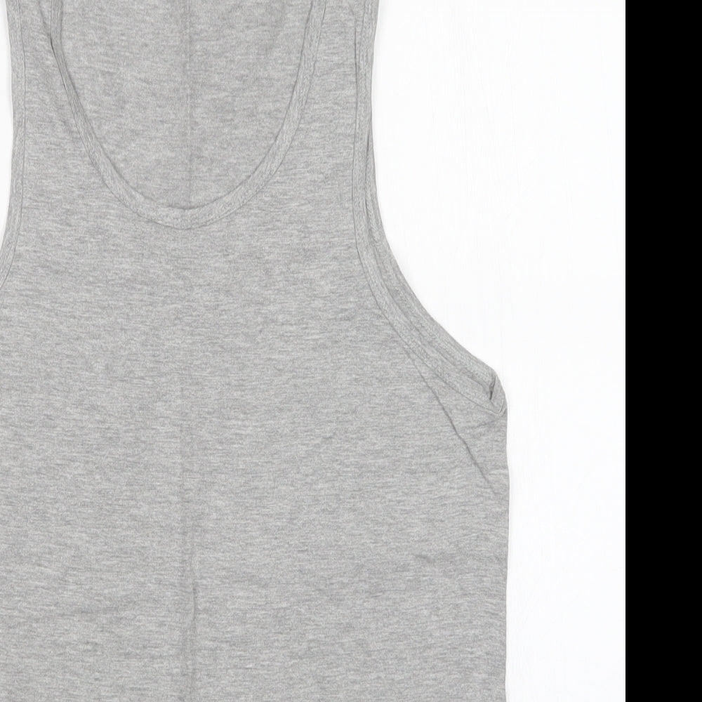 Authentic U-Wear Womens Grey   Basic Tank Size L