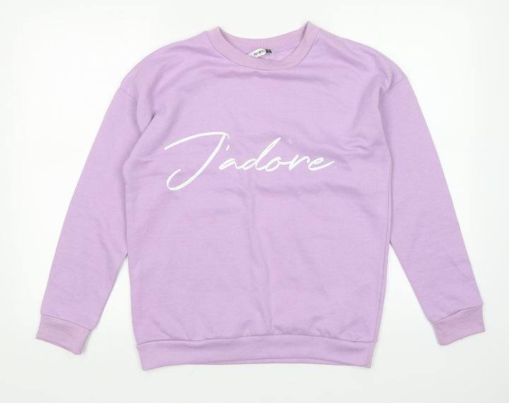 Pep&Co Womens Purple   Pullover Sweatshirt Size S