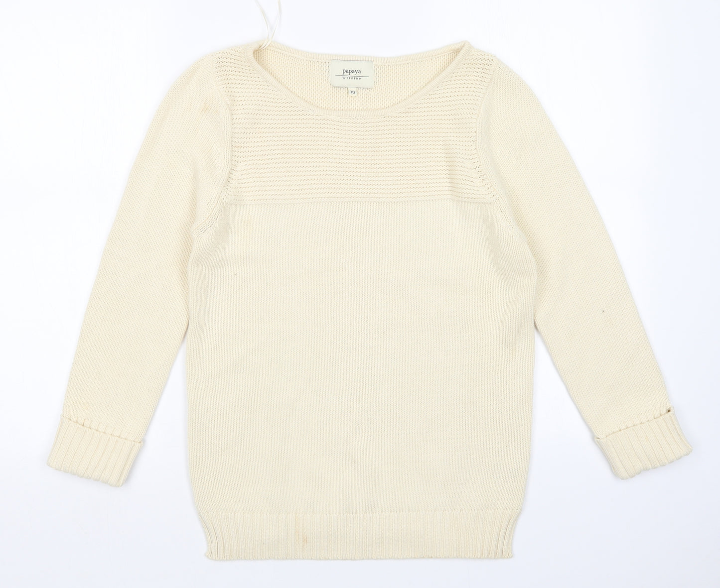 Papaya Womens Beige   Pullover Jumper Size 10