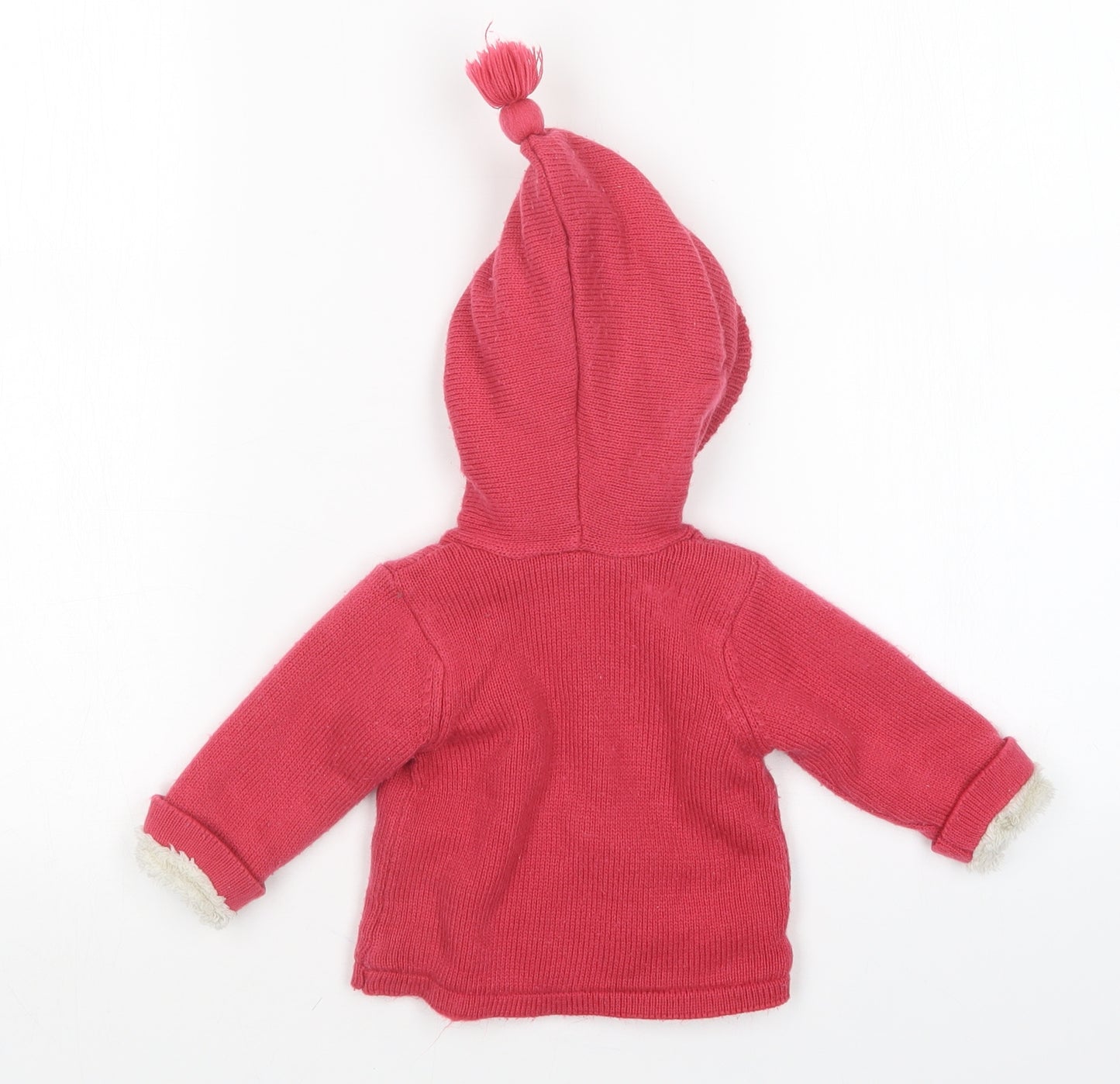 F&F Girls Pink   Full Zip Jumper Size 0-3 Months