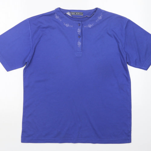 Debbie Morgan Womens Purple   Basic T-Shirt Size M