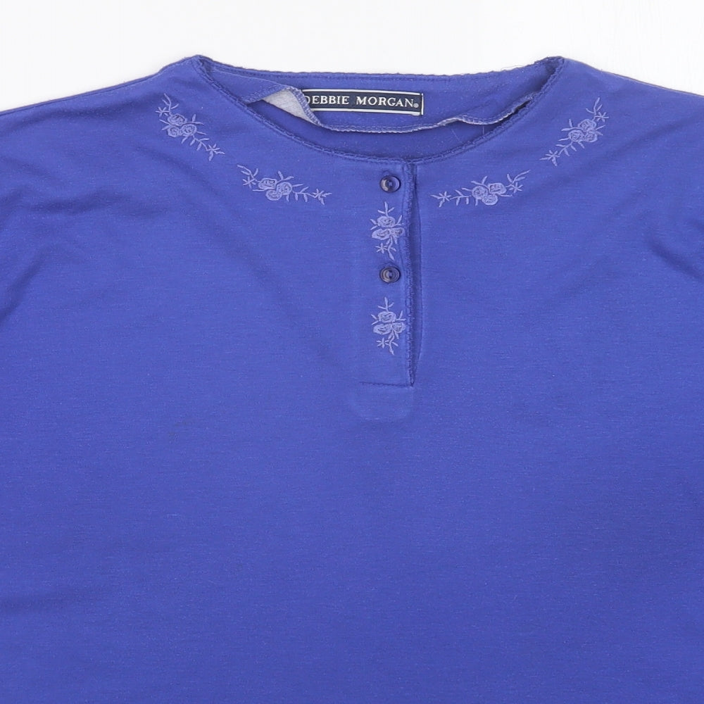 Debbie Morgan Womens Purple   Basic T-Shirt Size M