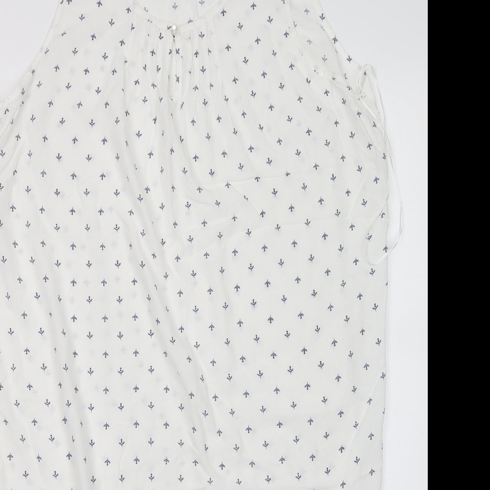 Debenhams Womens White Floral   Dress Size 16