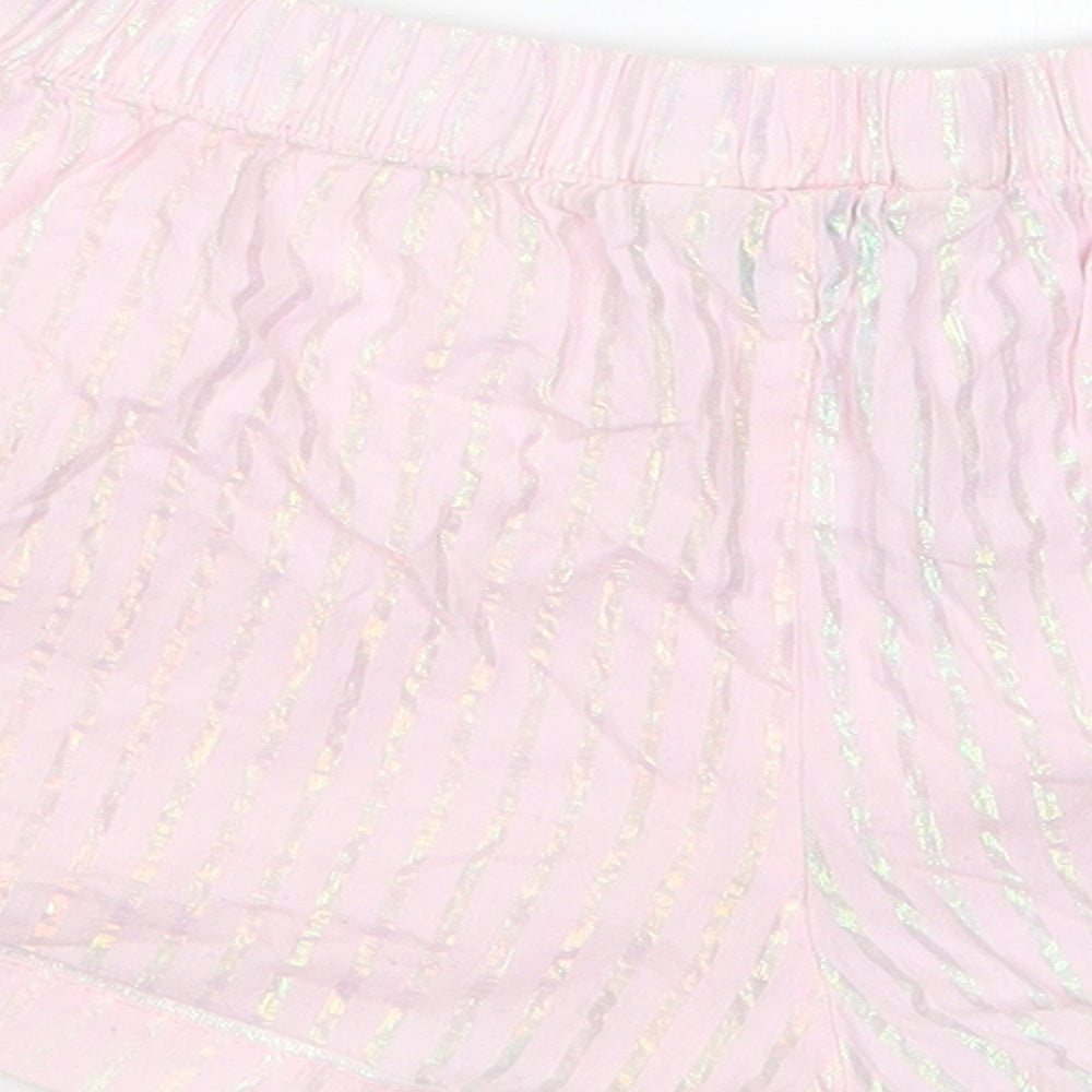Love to Lounge Womens Pink Striped   Sleep Shorts Size S