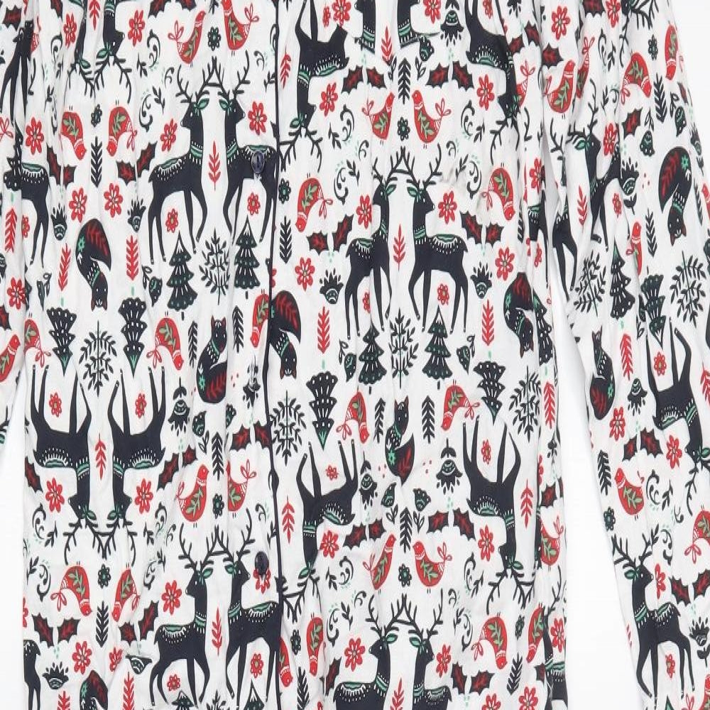 TU Womens Multicoloured Animal Print   Pyjama Set Size 10  - Christmas