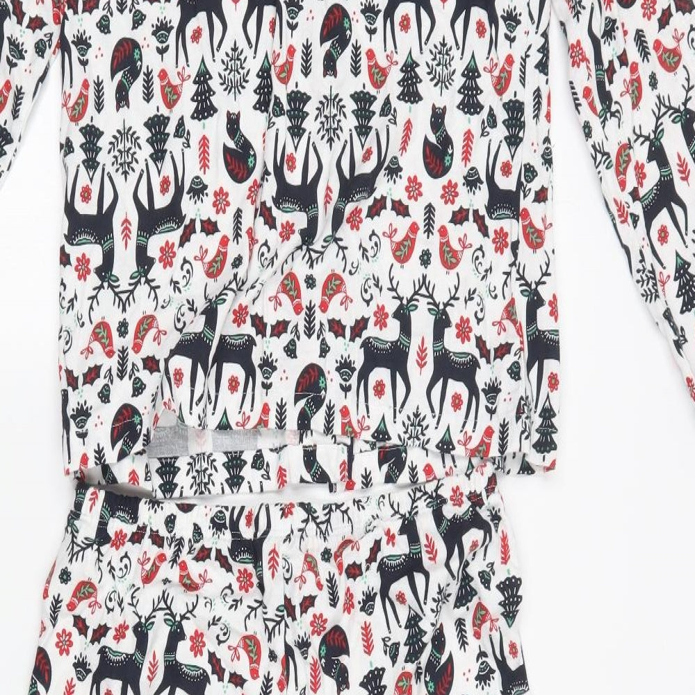 TU Womens Multicoloured Animal Print   Pyjama Set Size 10  - Christmas