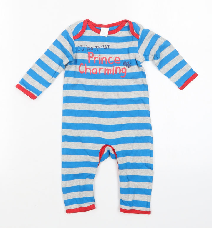 Boots Mini Club Boys Multicoloured Striped Babygrow One-Piece Size 3-6 Months