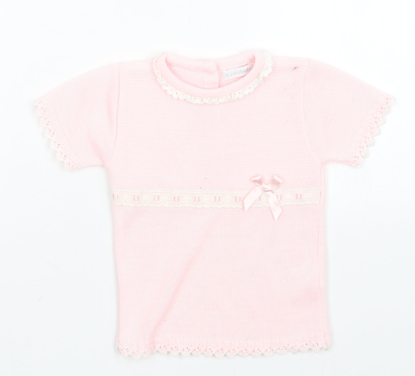 bluesbaby Girls Pink   Pullover Jumper Size 9-12 Months