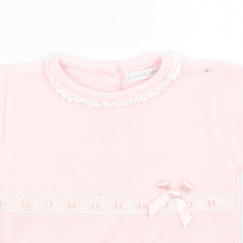 bluesbaby Girls Pink   Pullover Jumper Size 9-12 Months