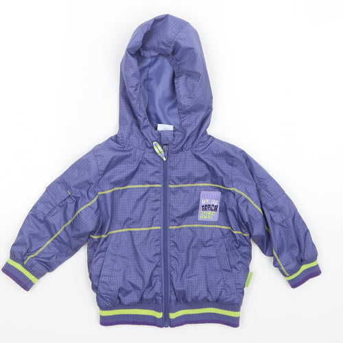 coccodrillo Boys Purple Check  Jacket  Size 18 Months