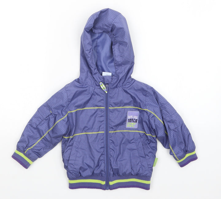 coccodrillo Boys Purple Check  Jacket  Size 18 Months