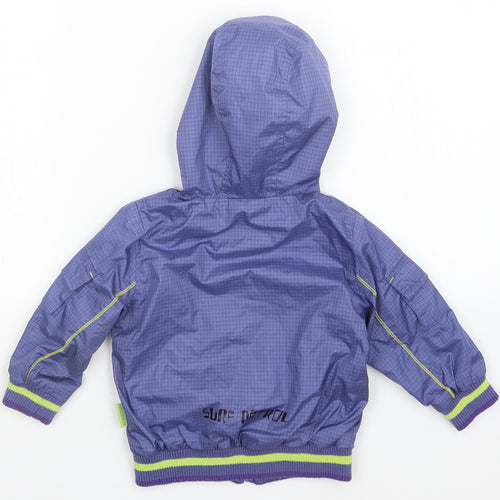 coccodrillo Boys Purple Check  Jacket  Size 18 Months