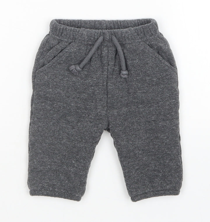 mamas & papas Boys Grey Sweatpants Trousers Size 0-3 Months