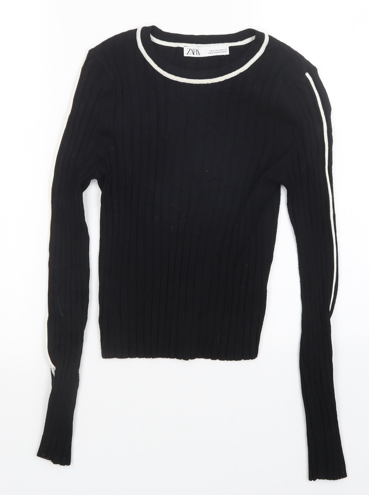 Zara Womens Black   Pullover Jumper Size M