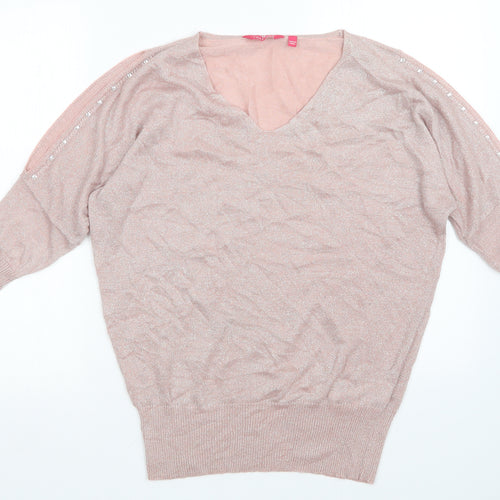 Together Womens Pink   Pullover Jumper Size 16
