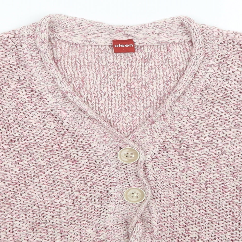 Olsen Womens Pink   Cardigan Jumper Size 16