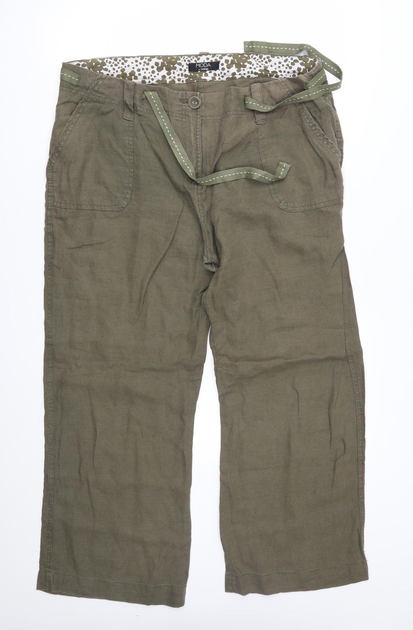 George Womens Green   Trousers  Size 18 L28 in