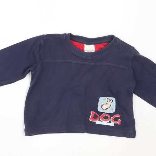 Momy mouse Baby Blue   Basic T-Shirt Size 12-18 Months