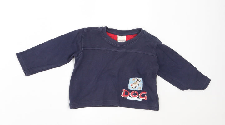Momy mouse Baby Blue   Basic T-Shirt Size 12-18 Months