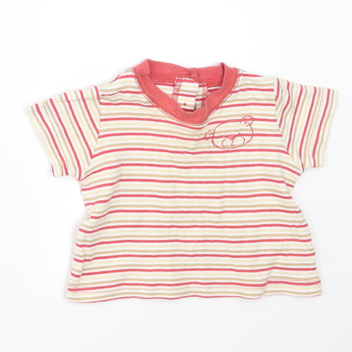George Baby Red Striped  Basic T-Shirt Size 3-6 Months