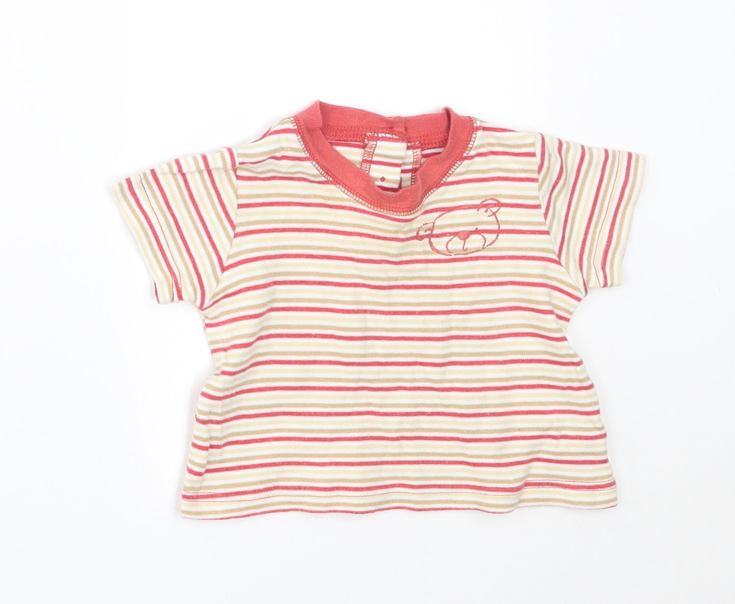 George Baby Red Striped  Basic T-Shirt Size 3-6 Months