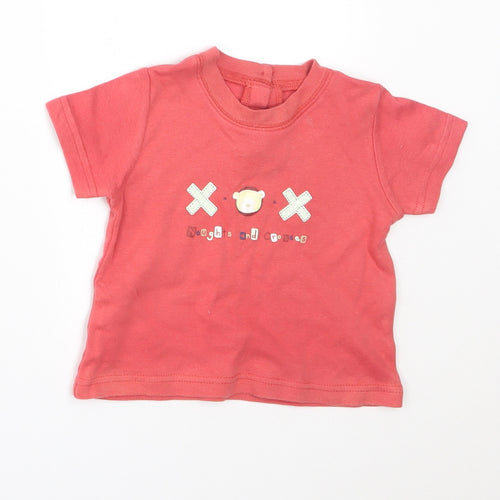 George Baby Red   Basic T-Shirt Size 3-6 Months