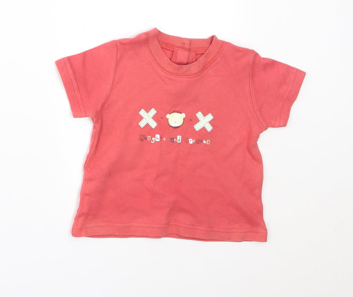George Baby Red   Basic T-Shirt Size 3-6 Months