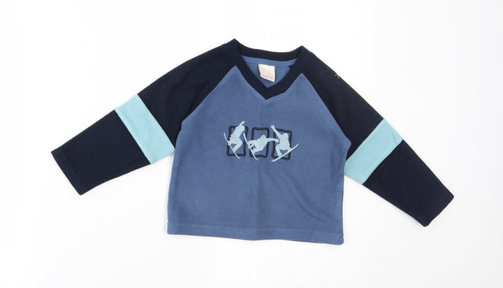 morris mouse Baby Blue Pullover Jumper Size 12-18 Months