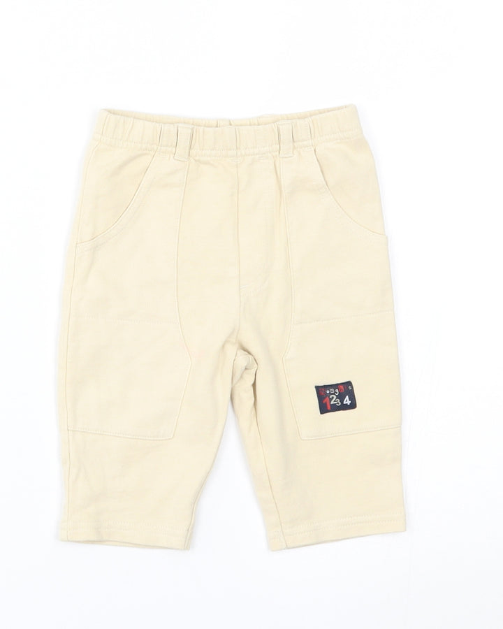 George Baby Beige   Jogger Trousers Size 3-6 Months