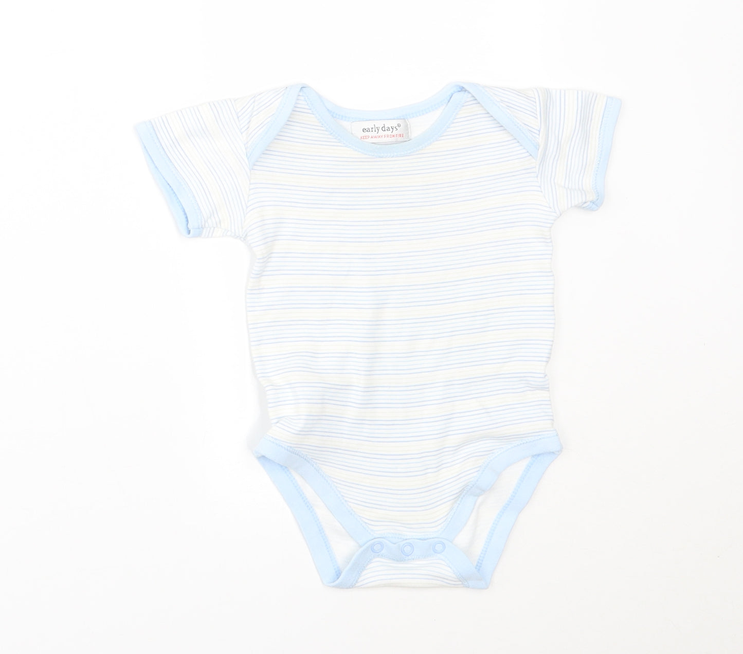 Early days Baby Blue Striped  Babygrow One-Piece Size 6-9 Months