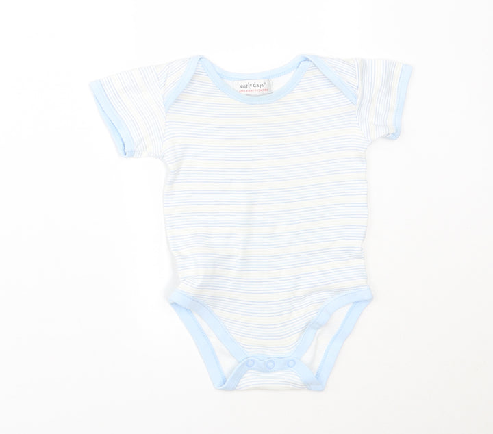 Early days Baby Blue Striped  Babygrow One-Piece Size 6-9 Months
