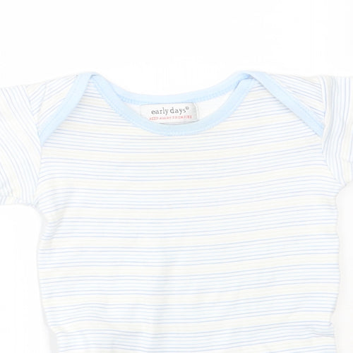 Early days Baby Blue Striped  Babygrow One-Piece Size 6-9 Months