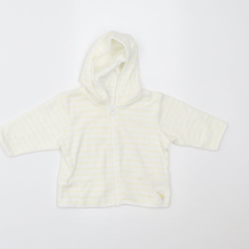 George Baby White Striped  Full Zip Jumper Size 3-6 Months