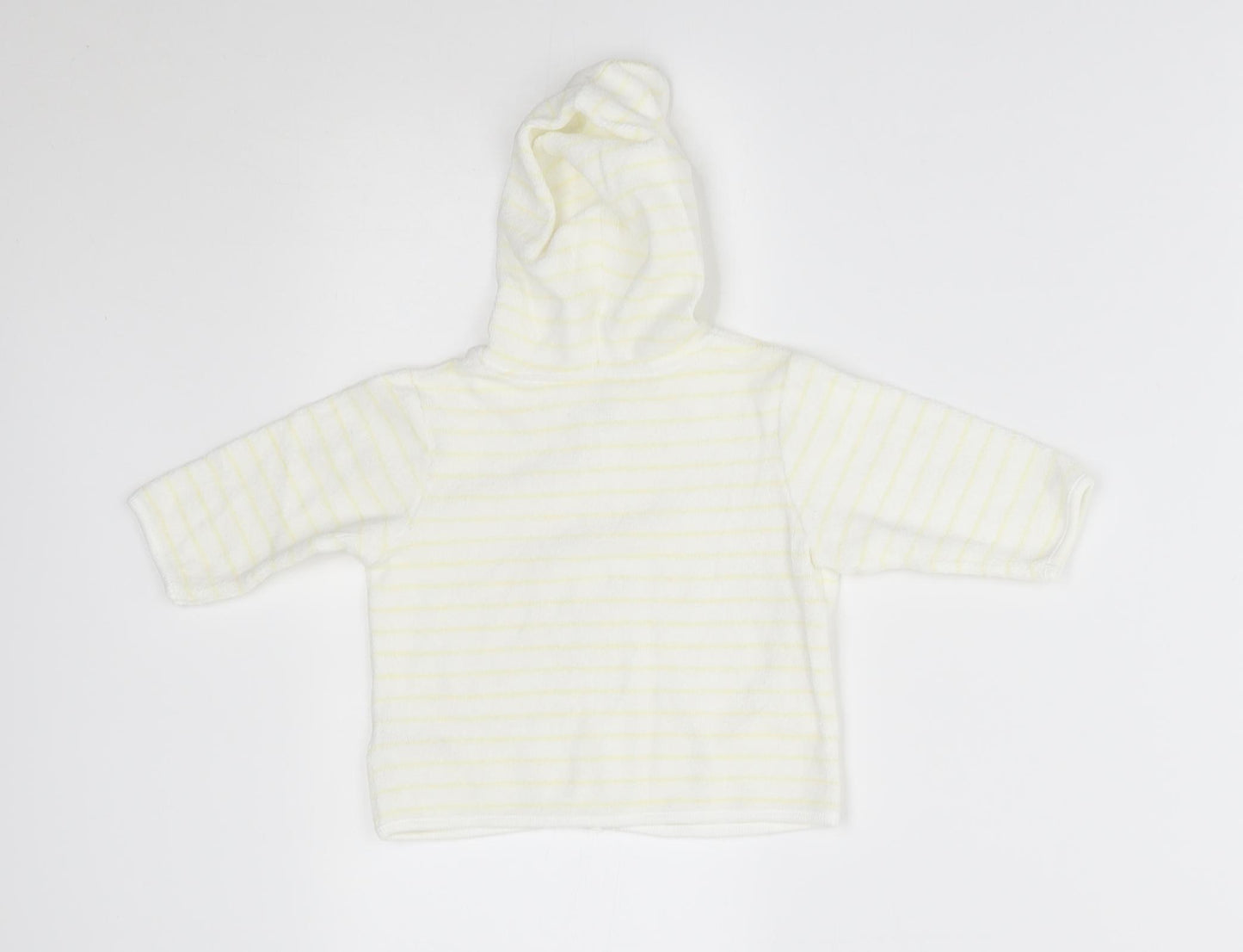 George Baby White Striped  Full Zip Jumper Size 3-6 Months