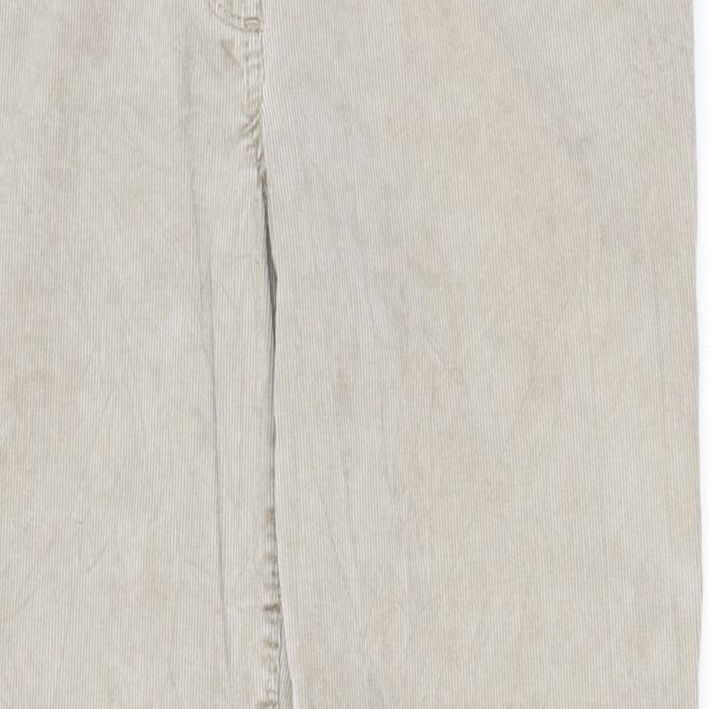 GARDEUR Womens Beige  Corduroy Straight Jeans Size 16 L27 in