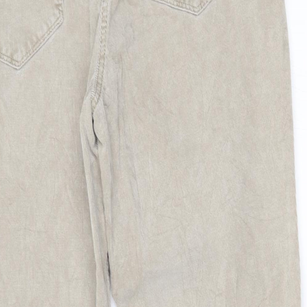 GARDEUR Womens Beige  Corduroy Straight Jeans Size 16 L27 in