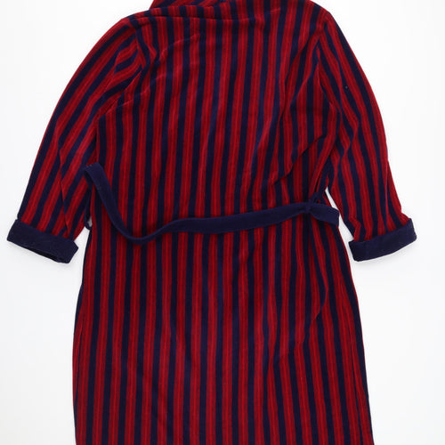 M&S Mens Red Striped   Robe Size L