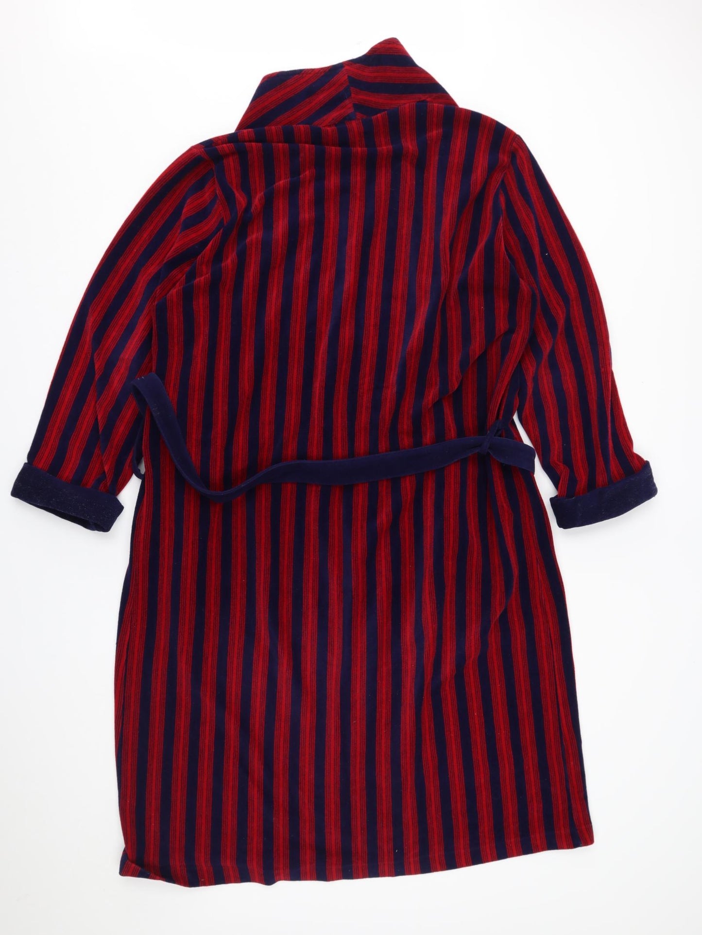 M&S Mens Red Striped   Robe Size L