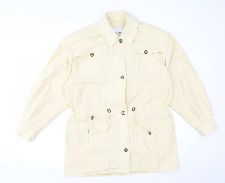 Four Seasons Womens Yellow   Overcoat Coat Size M
