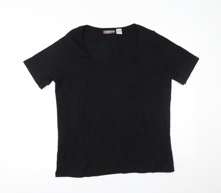 La Redoute Womens Black Basic T-Shirt Size 16