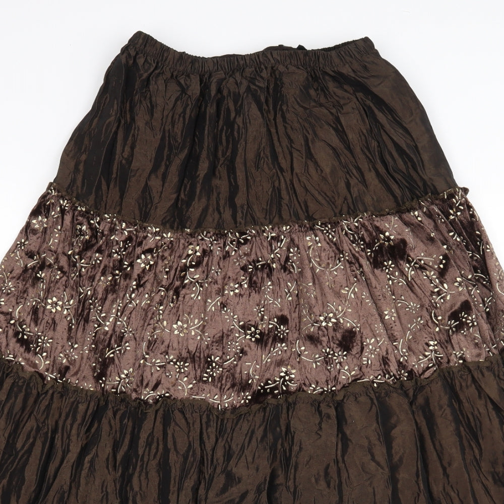 Hong tai Womens Brown   Maxi Skirt Size S