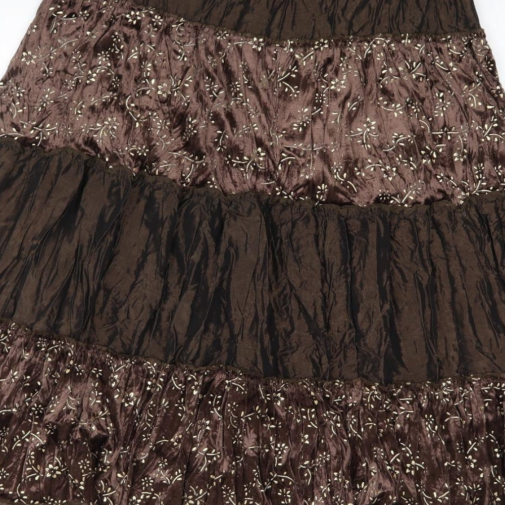 Hong tai Womens Brown   Maxi Skirt Size S