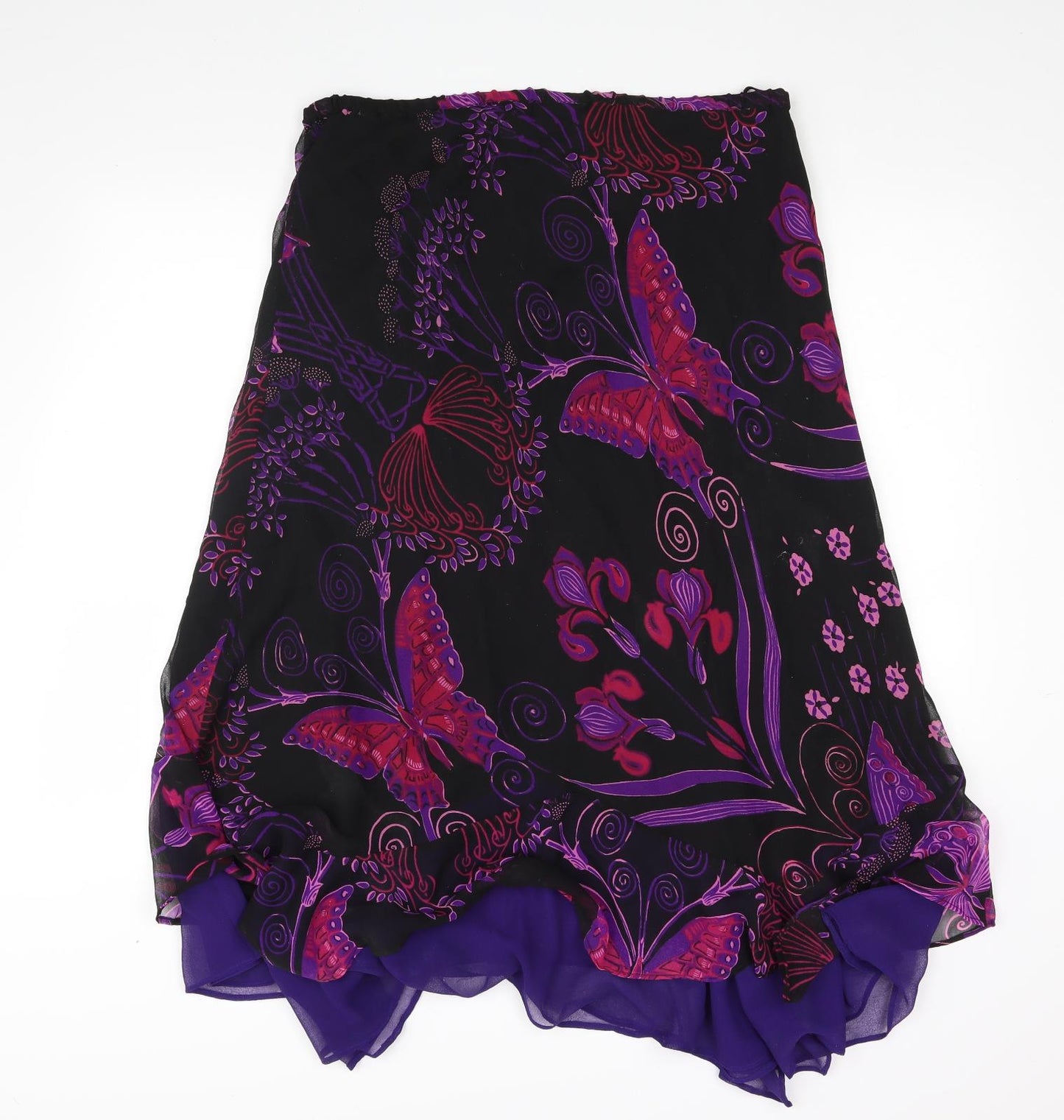 Roman Womens Purple Floral  Maxi Skirt Size 14