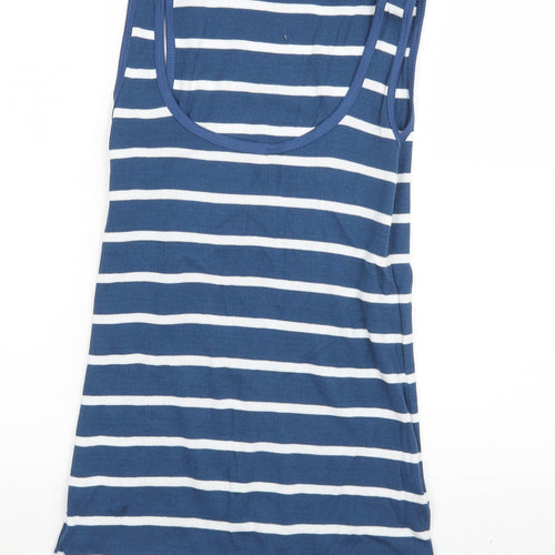 Seduce Womens Blue Striped  Vest Jumper Size 16